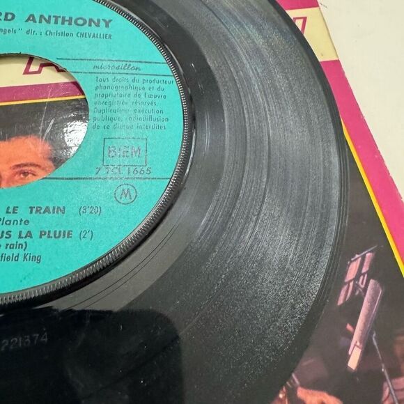 Richard Anthony Vinyl 45 RPM EP J'irai Twister Le Blues - Columbia 1358 M Rèduit - Picture 9 of 9